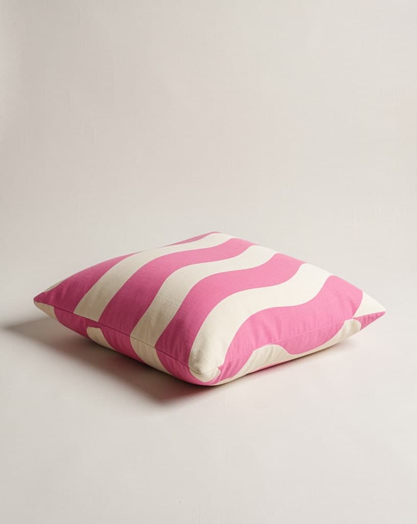 Wavy Stripe Floor Cushion - View 1